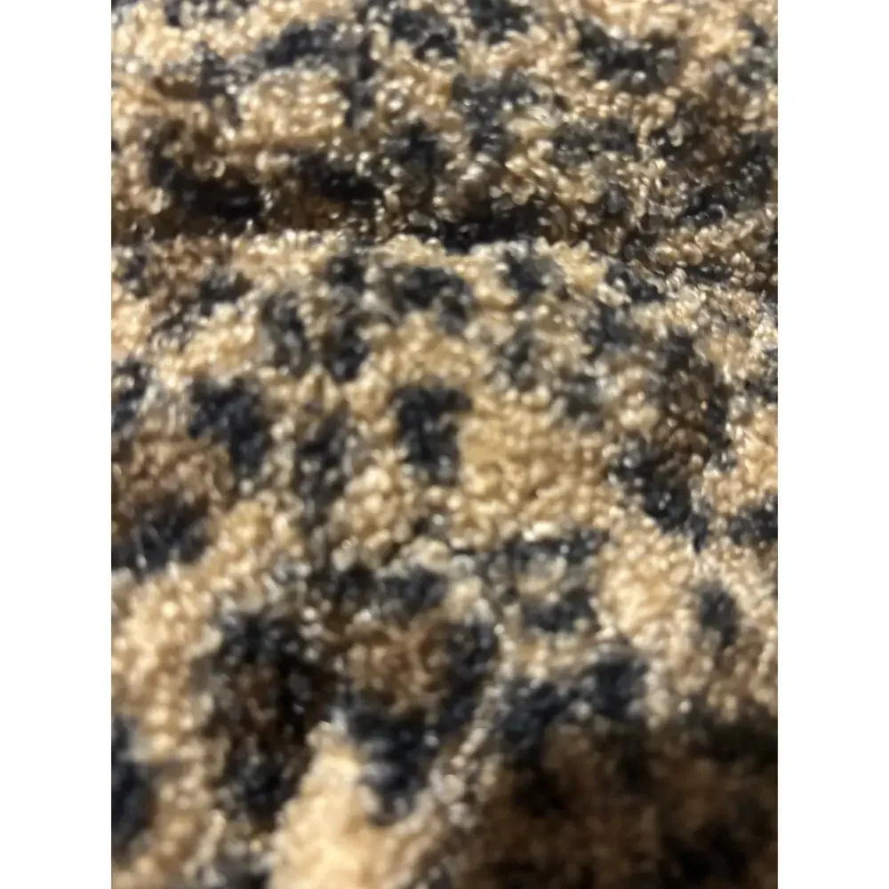Kensie Girl 7/8 cheetah print boucle type finish puffer jacket euc w/ pockets
